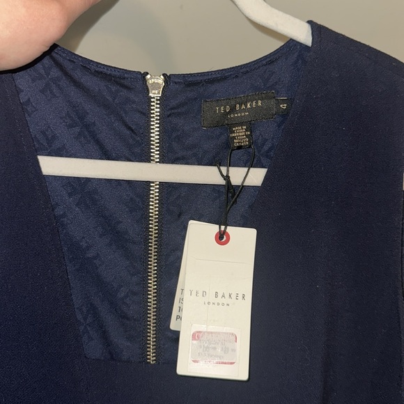 Ted Baker Navy Sleeveless Sheath Dress Size 5 New with Tags - Picture 7 of 8